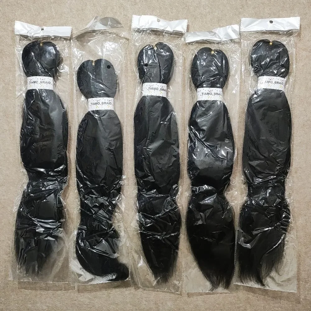 Pre-Stretched 20-Inch Quality Black Braiding Hair Extensions #3